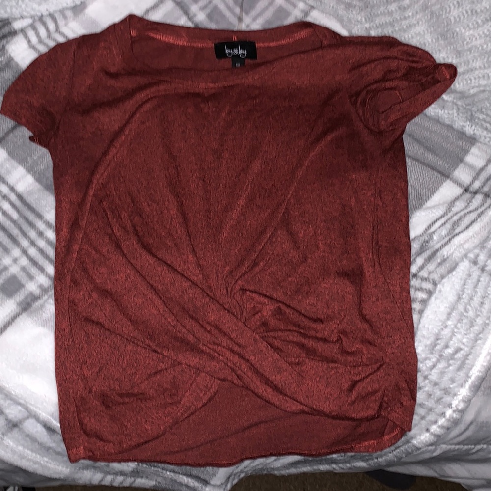 maroon blouse